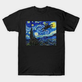 Flying Spaghetti Monster - Starry Night Parody T-Shirt